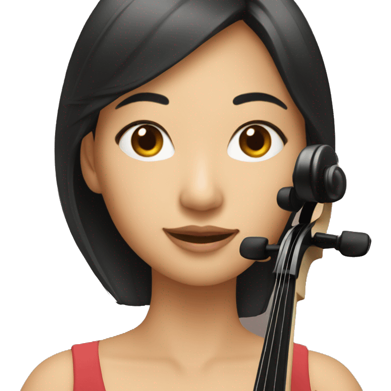 Asian woman playing cello  emoji