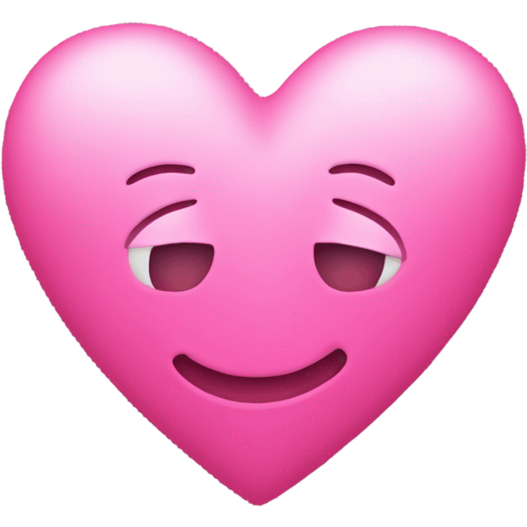 Heart pink  with text I love you emoji