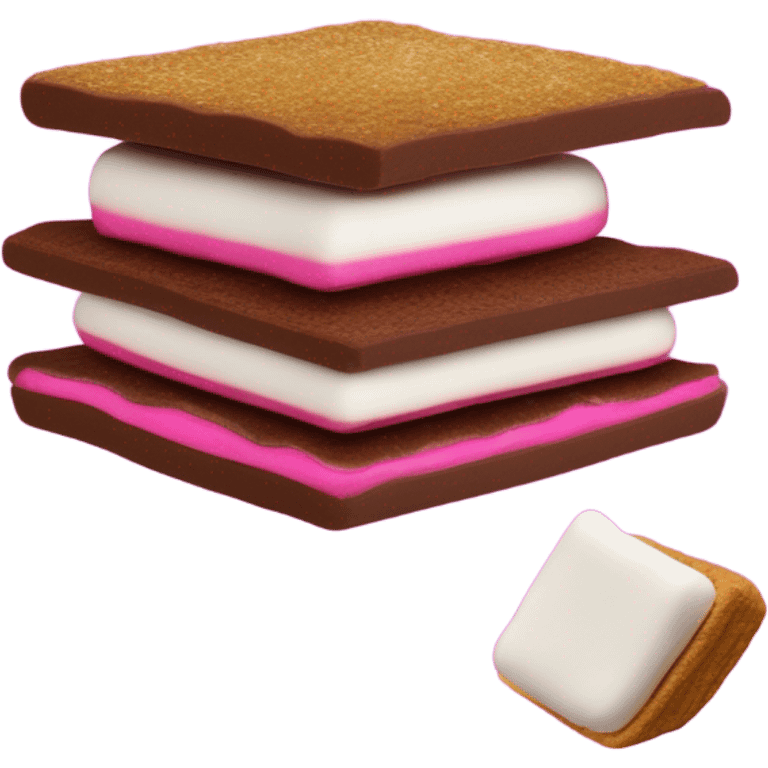 Hot pink smores with glitter emoji