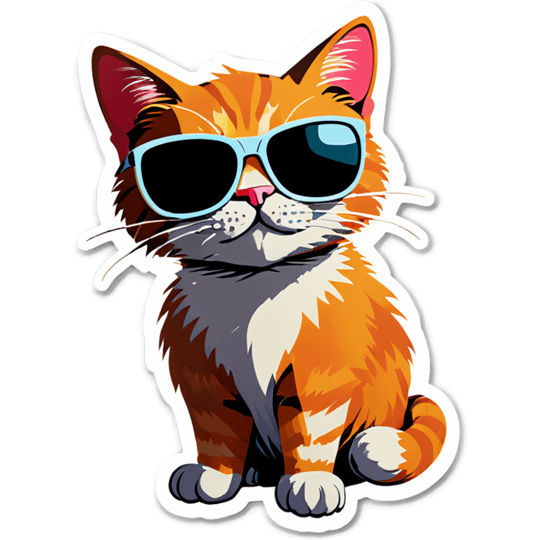 Cat with sunglasses emoji