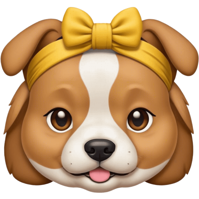 dog wearing headband emoji