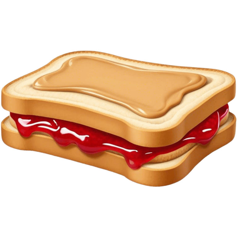 Peanut butter and strawberry jelly uncrustable emoji