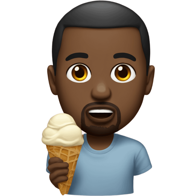 kanye west eating icecream emoji