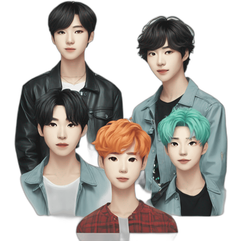 Shinee 5 member kpop group emoji