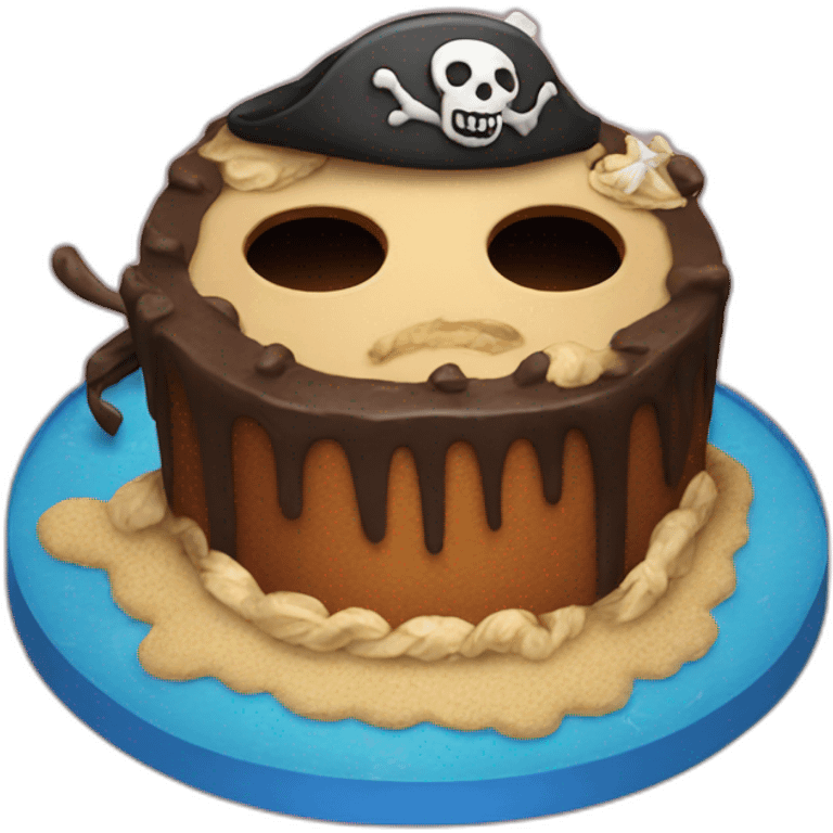 birthday pirate cake emoji