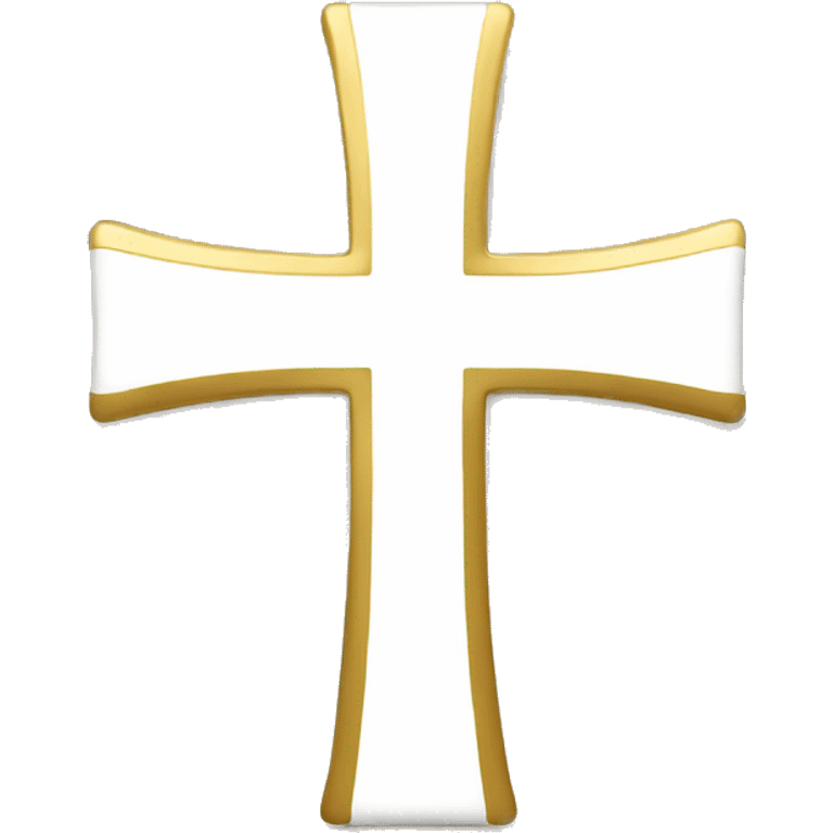 Gold and white cross  emoji