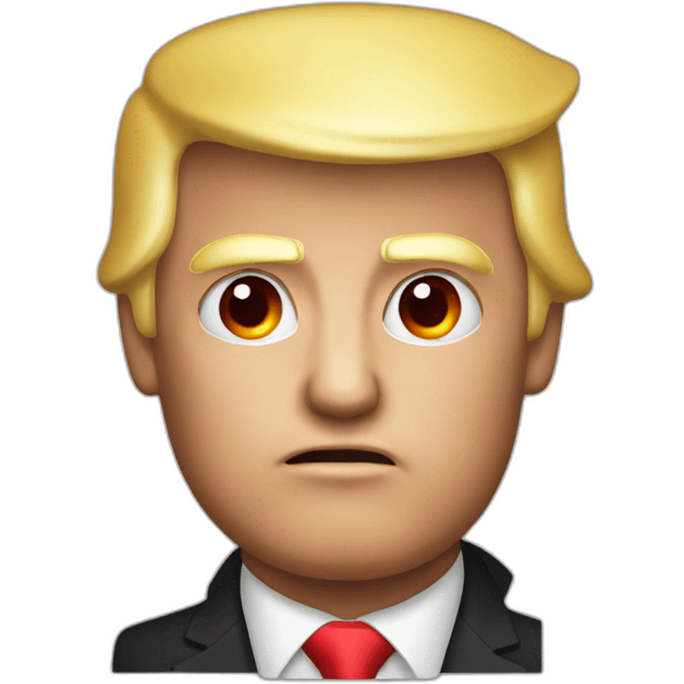 trump with a red button emoji