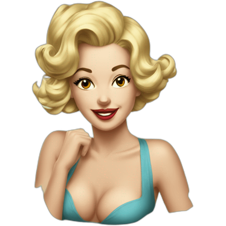 Pin-up over emoji