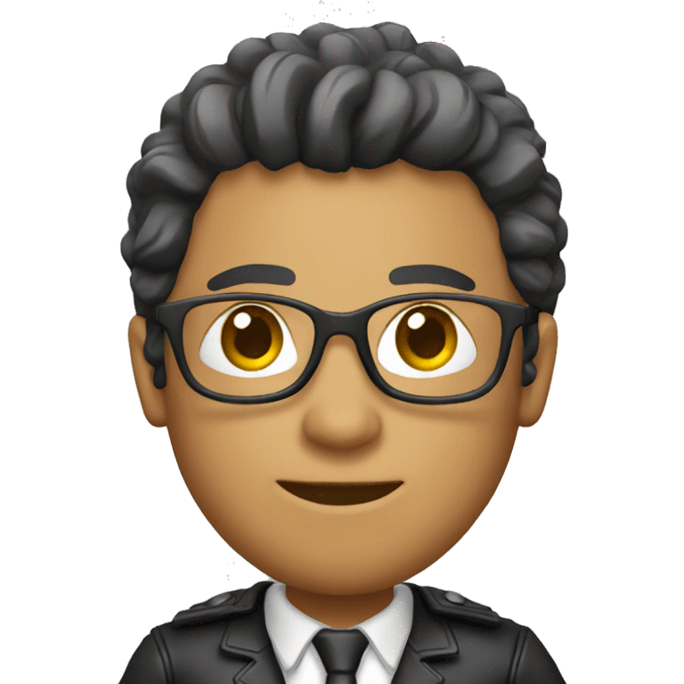 A psicologist in leather suit emoji