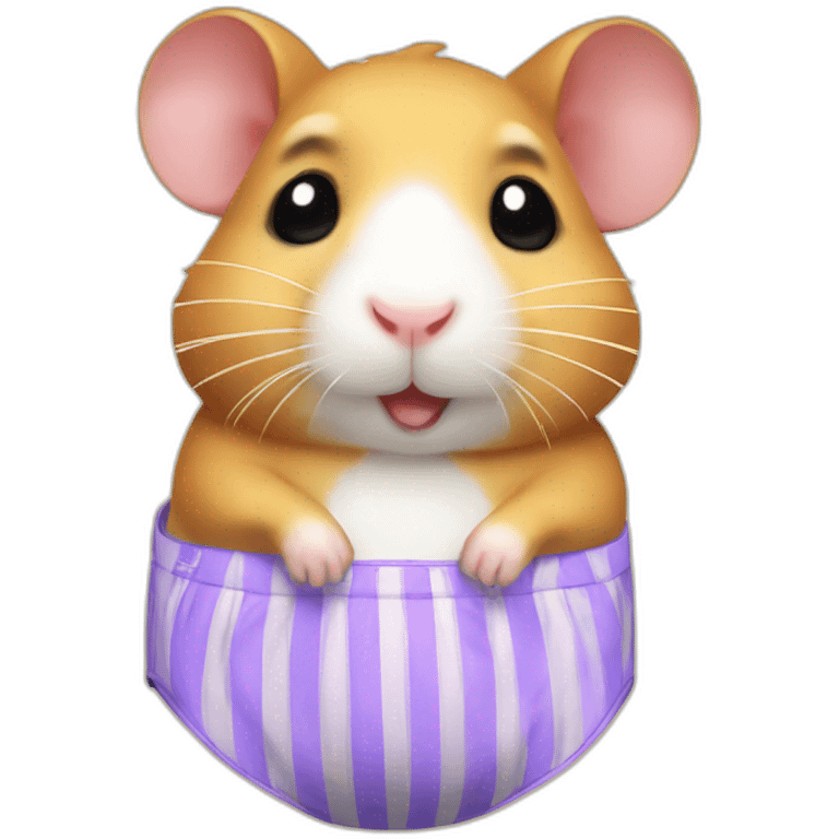 Hamster in a bathing suit emoji