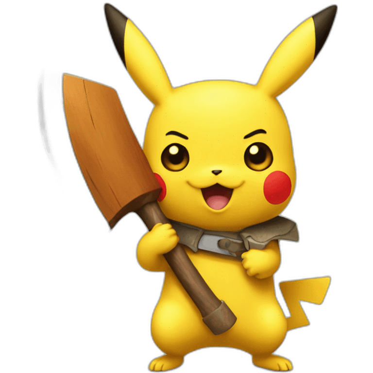 pikachu-with-axe emoji