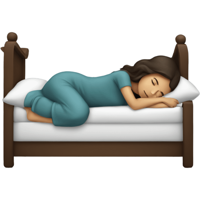 Brunette girl sleeping emoji