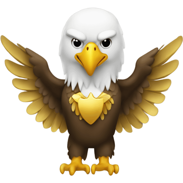 An eagle with golden wings emoji