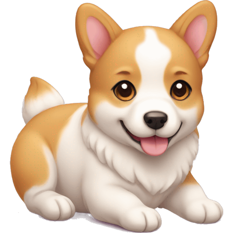 cute kawaii baby dog corgi emoji