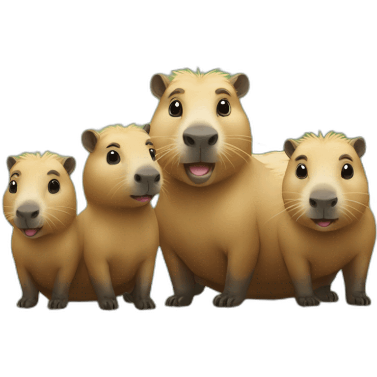 Capybaras family emoji