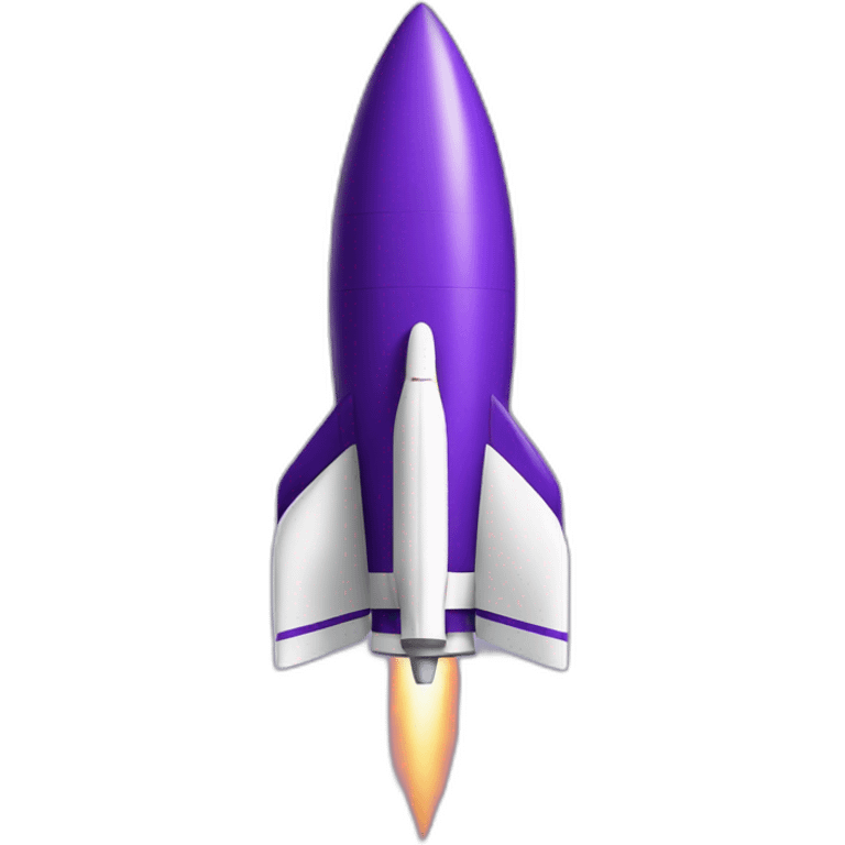 Rocket in purple color emoji