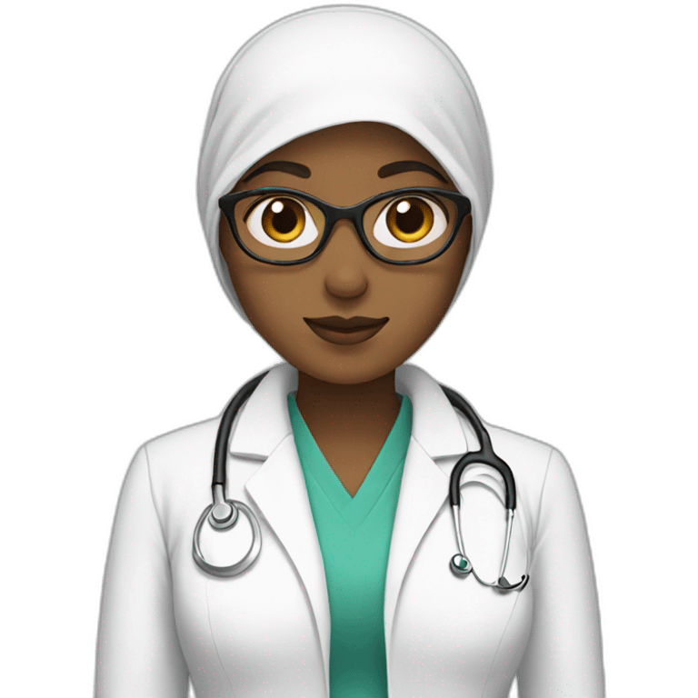 Hijab white doctor emoji