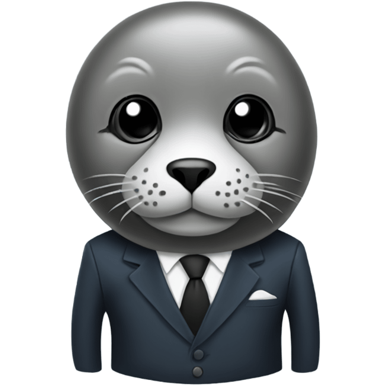 Seal in a suit emoji