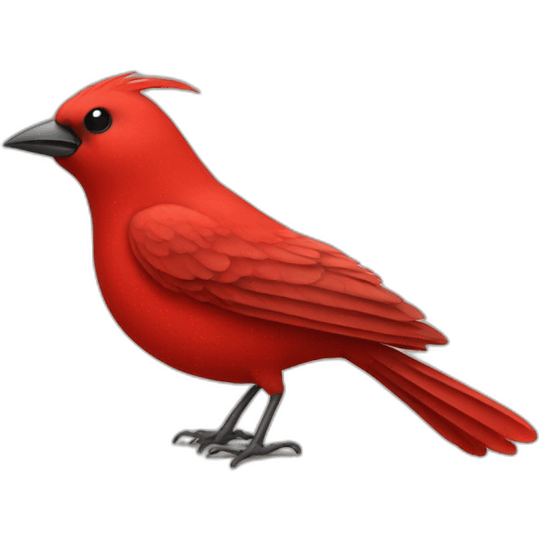 red bird with no legs emoji