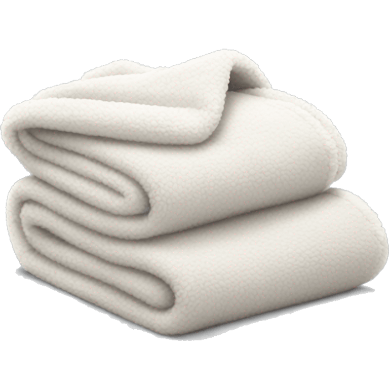 white folded sherpa blanket emoji