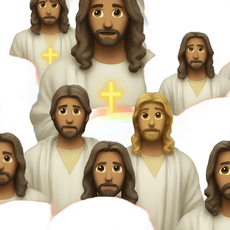 Rainbow jesus emoji