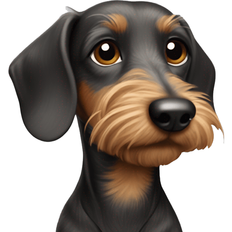 Wire haired dachshund ￼ emoji