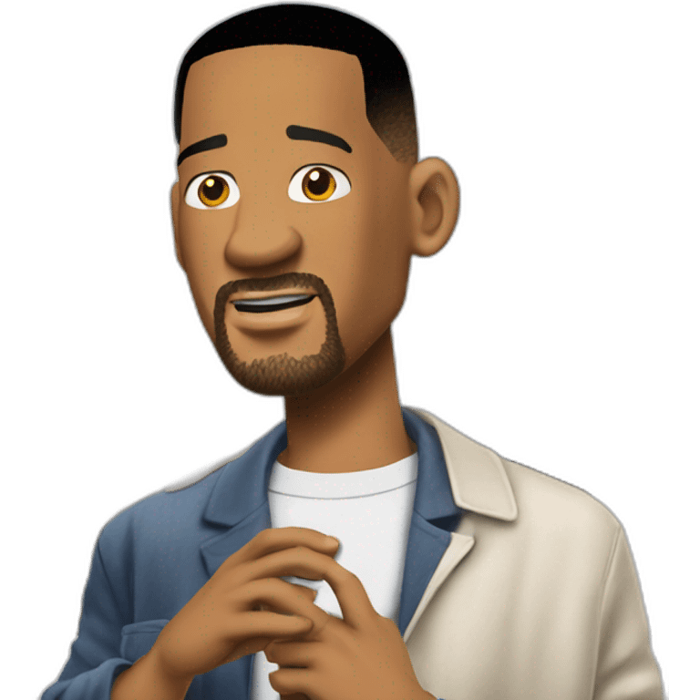 will smith haciendo seña con su palma emoji