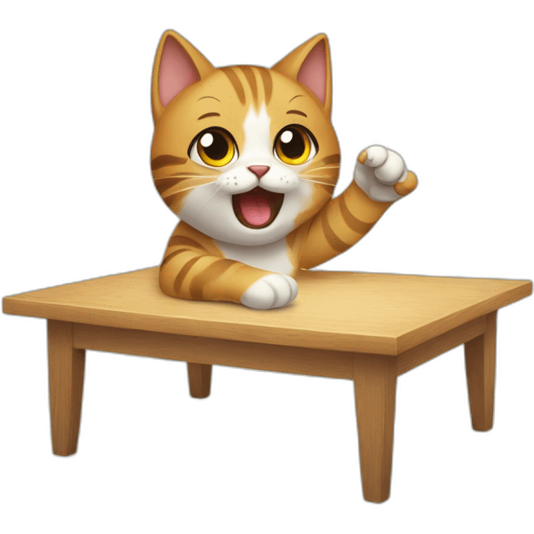 cute cat slapping table emoji