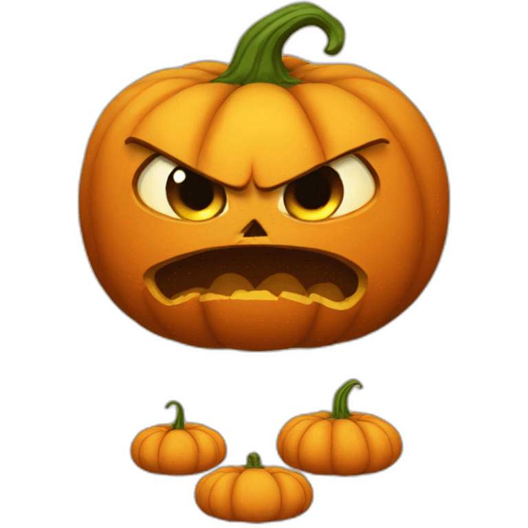 Pumpkin grumpy emoji