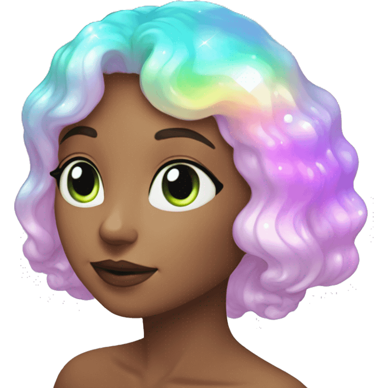 Shiny Pastel-Rainbow-Sparkle-Iridescent-Nebula-Gemstone emoji