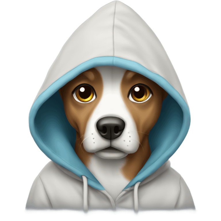 Dog wearing a hoodie emoji