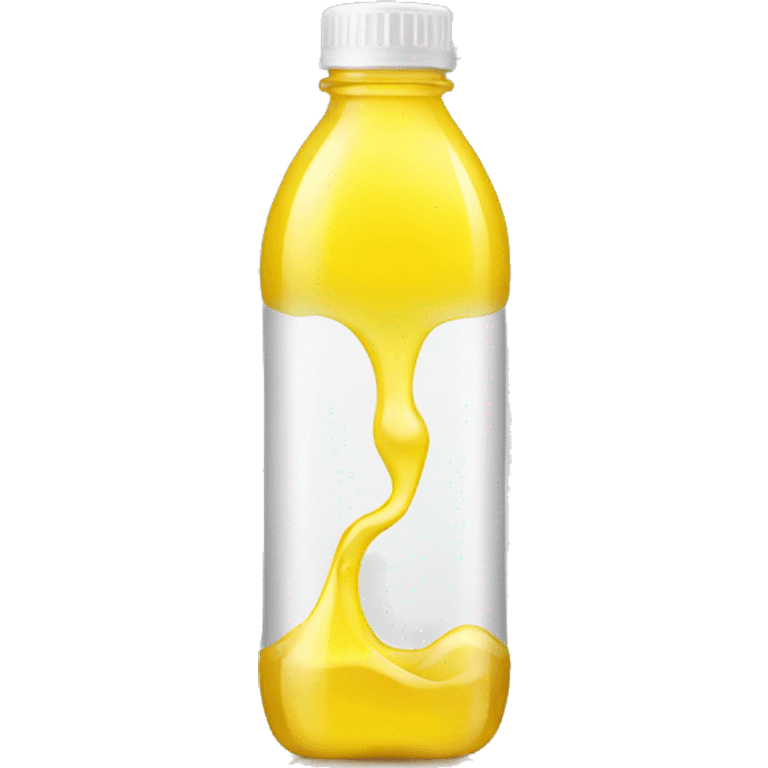 plastic bottle with clear yellow liquid emoji