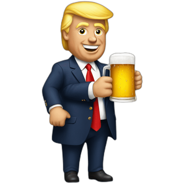 Trump with beer emoji