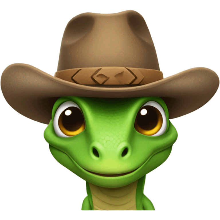 Lizard in a cowboy hat emoji