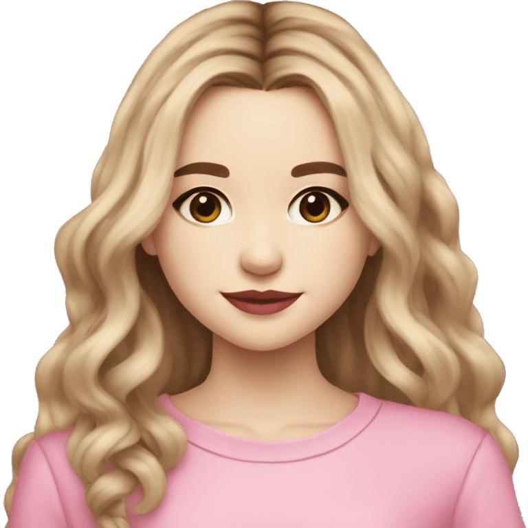 sabrina carpenter wearing pink emoji