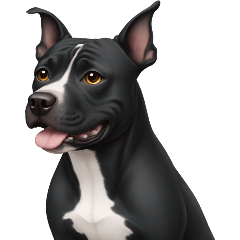 black staffordshire terrier dog emoji