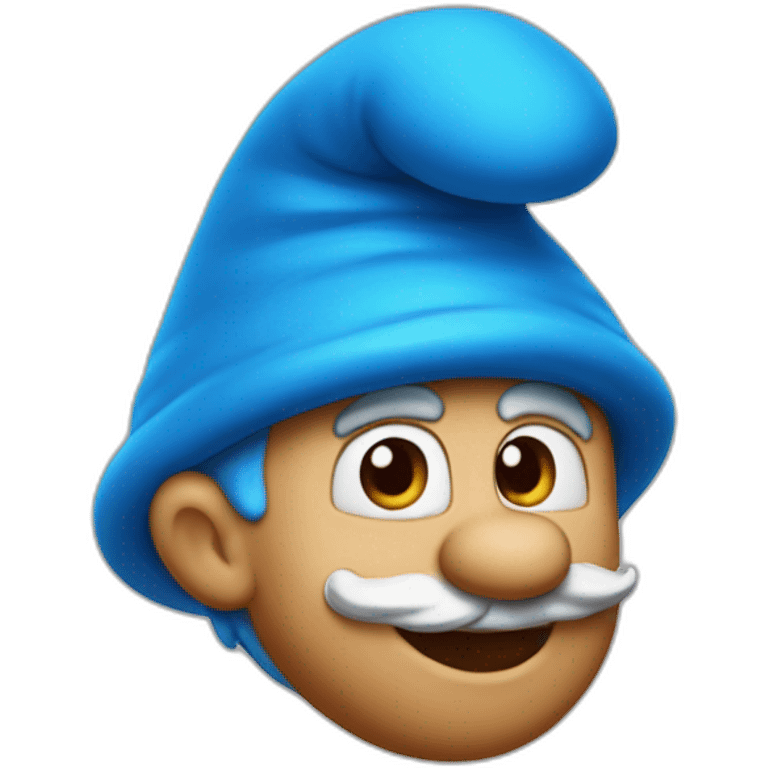 papa smurf in red hat emoji