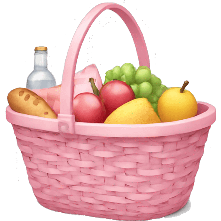 Picnic light pink basket emoji