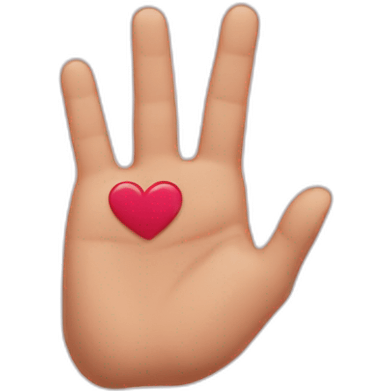 gen z finger heart emoji