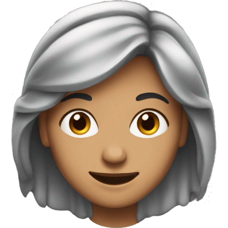 Cartoon Grusha Woman smiles broadly. emoji