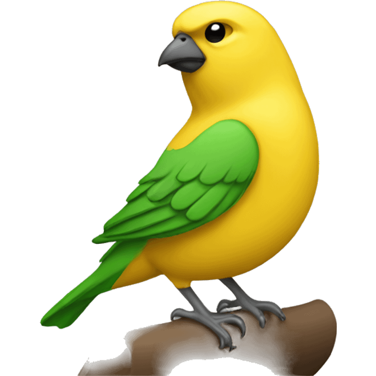 Canary with green hoodie emoji