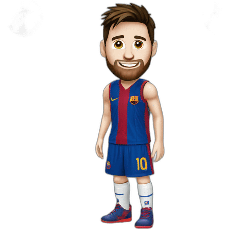 Messi joue au basket emoji