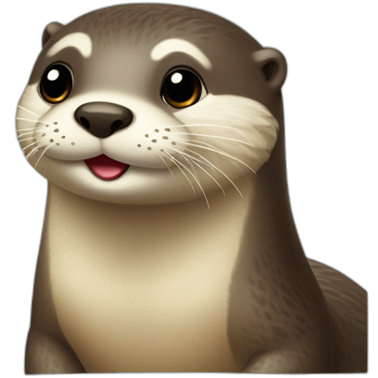 Loutre qui fait un bisous emoji