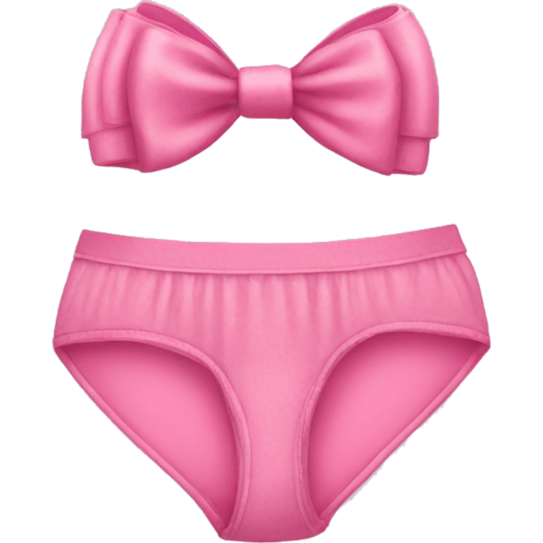 Pink bow underwear emoji