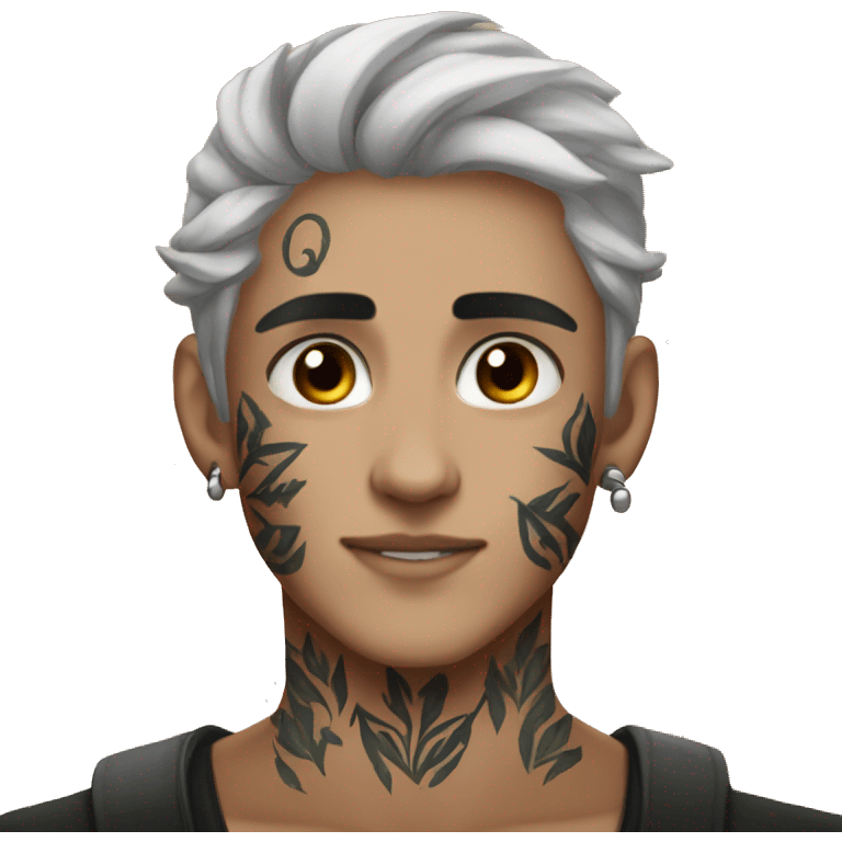 rowan whitethorn tan skin face tattoo emoji