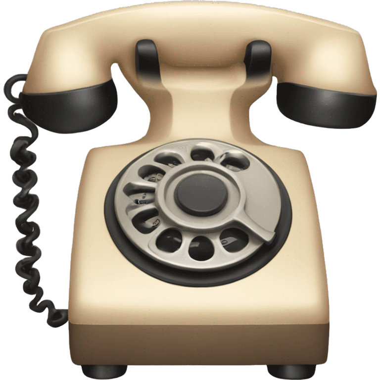 Rotary phone beige emoji