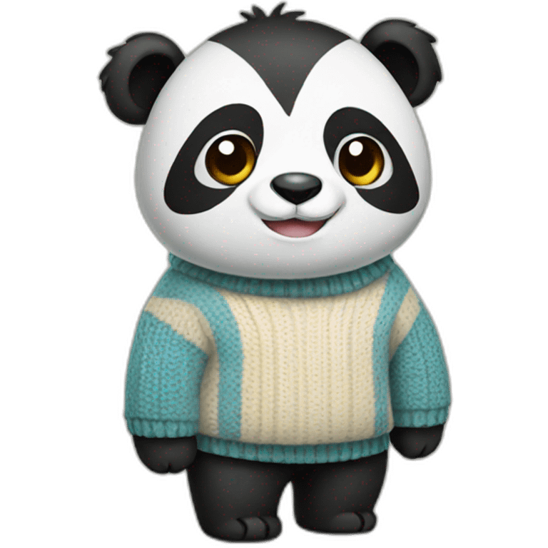 Panda wearing a sweater emoji