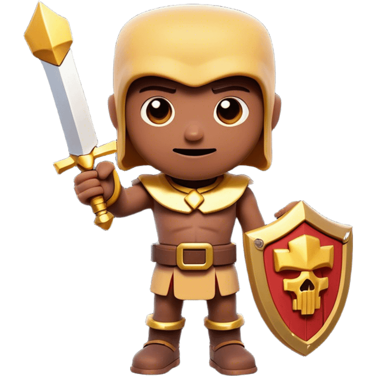 Clash of Clans aesthetic: Cinematic Playful Pixel 3D Key Portrait Emoji, rendered in a 3D vector-style similar to standard emojis with minimal shading and bold, simplified shapes. A compact, distinct form with signature details, softly glowing with a pixelated adventure charm. Simplified yet unmistakably iconic, highly detailed and consistent, glowing with a soft radiance and high shine. Stylized with a touch of classic pixel-art charm and a soft glowing outline, capturing the essence of a beloved gaming relic with a friendly, playful manner! emoji