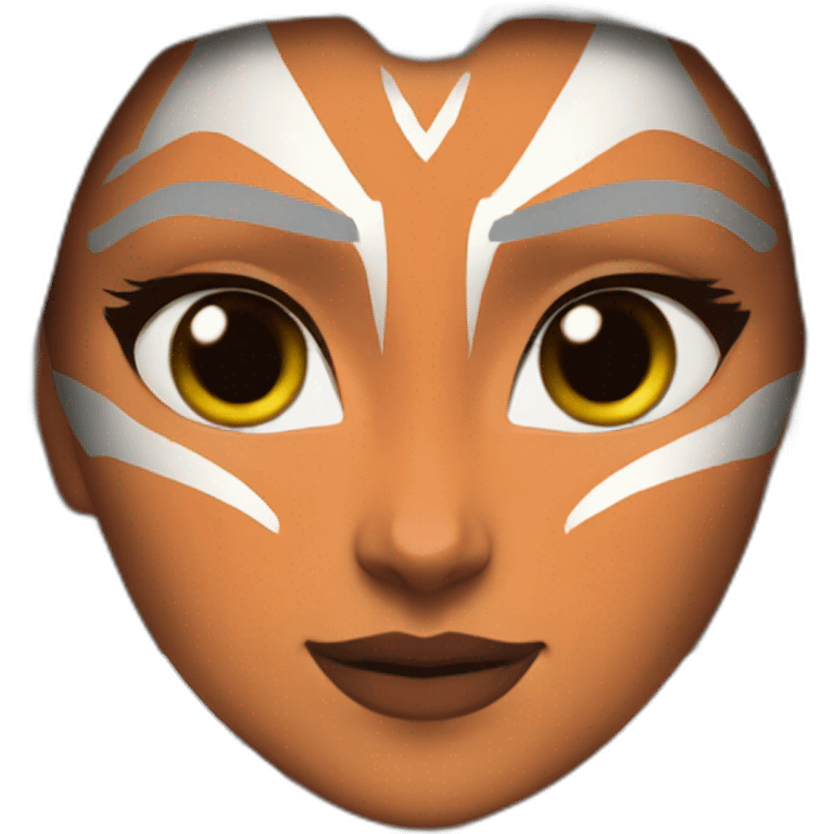 Sexy Ahsoka Tano (portrait, front facing, Apple iOS 17 style) (small horns) emoji