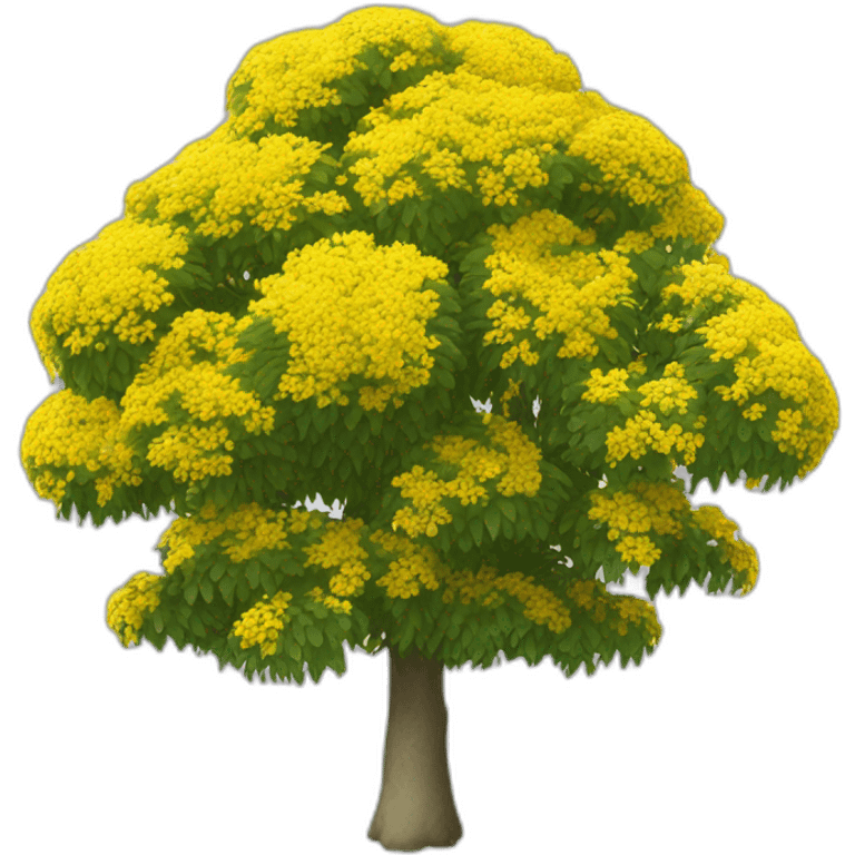 Yellow Handroanthus chrysanthus tree emoji